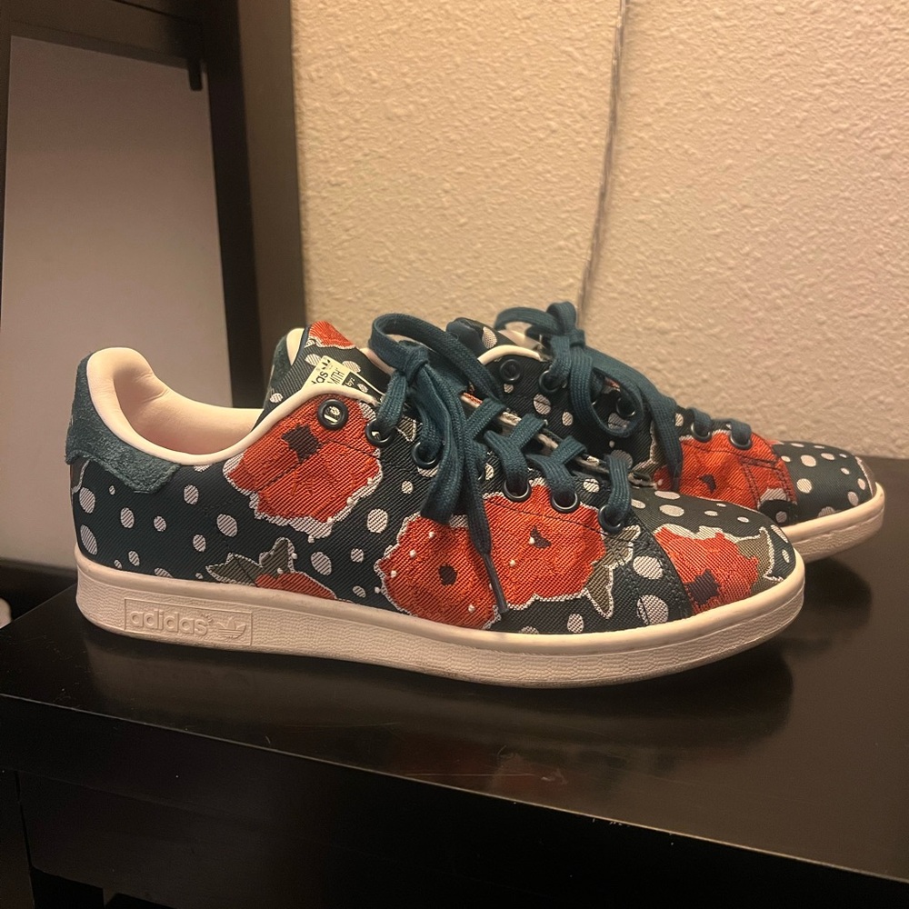 Adidas Floral Sneakers - Blue and Red